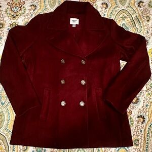 Old Navy Deep Red Peacoat